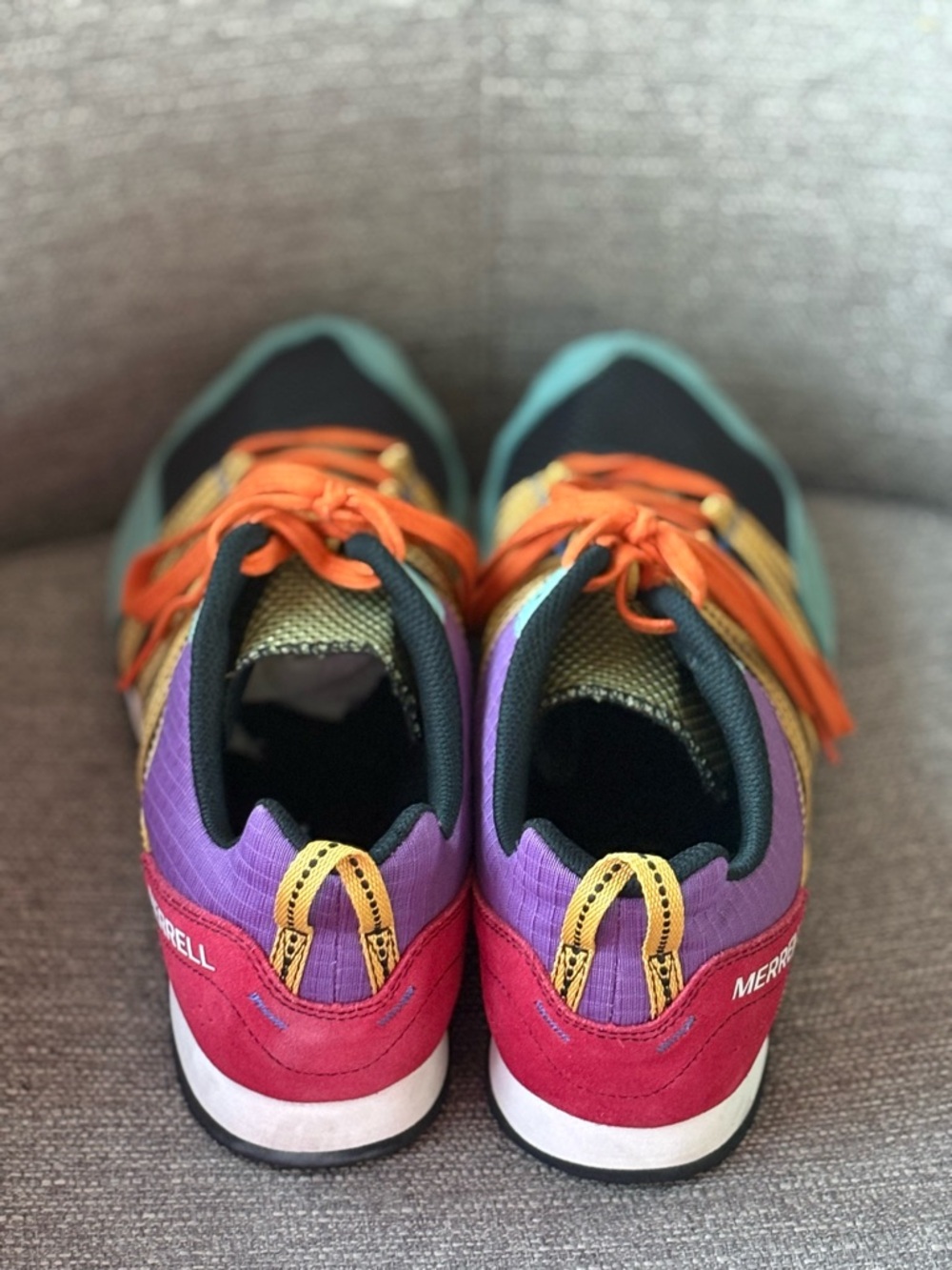 Merrell Men's Trail Running Shoes Size 10.5. Blue Purple Orange Hiking Sneakers - Picture 7 of 7
